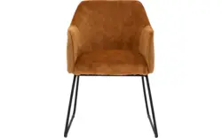 Goossens eetkamerstoel lisbet goud stof - 8210040-01