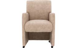 Goossens eetkamerstoel alex beige microvezel - 8210210-02