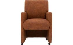 Goossens eetkamerstoel alex bruin microvezel - 8210219-02