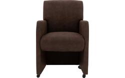 Goossens eetkamerstoel alex bruin microvezel - 8210221-02