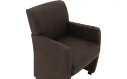 Goossens eetkamerstoel alex bruin microvezel - 8210221-02