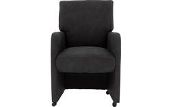 Goossens eetkamerstoel leen grijs microvezel - 8210225-02