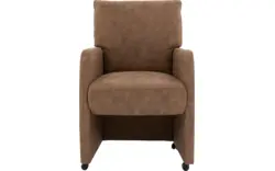 Goossens eetkamerstoel leen bruin microvezel - 8210226-02
