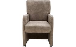 Goossens eetkamerstoel leen bruin microvezel - 8210227-02