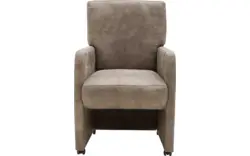 Goossens eetkamerstoel leen bruin microvezel - 8210227-02