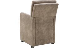 Goossens eetkamerstoel leen bruin microvezel - 8210227-02