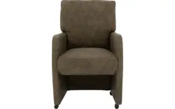 Goossens eetkamerstoel leen groen microvezel - 8210228-02