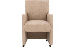 Goossens eetkamerstoel leen beige microvezel - 8210229-02