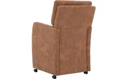 Goossens eetkamerstoel leen bruin microvezel - 8210230-02