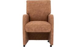 Goossens eetkamerstoel leen bruin microvezel - 8210233-01