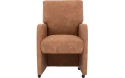 Goossens eetkamerstoel leen bruin microvezel - 8210233-01