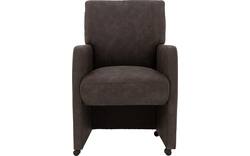 Goossens eetkamerstoel leen grijs microvezel - 8210235-02