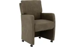 Goossens eetkamerstoel leen groen microvezel - 8210239-02