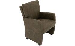 Goossens eetkamerstoel leen groen microvezel - 8210239-02