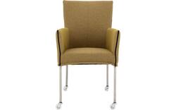 Goossens eetkamerstoel funk groen stof - 8210246-02