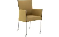 Goossens eetkamerstoel funk groen stof - 8210246-02