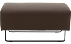 Goossens hocker montreal grijs leer - 8210393-01