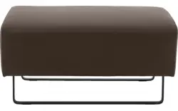 Goossens hocker montreal grijs leer - 8210393-02