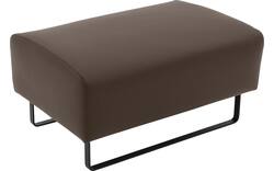 Goossens hocker montreal grijs leer - 8210393-02