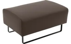 Goossens hocker montreal grijs leer - 8210393-02