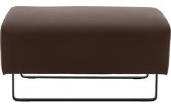 Goossens hocker montreal grijs leer - 8210394-01