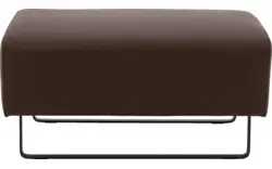 Goossens hocker montreal grijs leer - 8210394-04