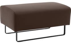 Goossens hocker montreal grijs leer - 8210394-04