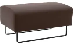 Goossens hocker montreal grijs leer - 8210394-04