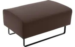 Goossens hocker montreal grijs leer - 8210394-04