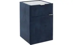 Goossens nachtkastje briljant luxe blauw stof - 8210437-02