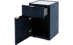 Goossens nachtkastje briljant luxe blauw stof - 8210437-05