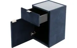 Goossens nachtkastje briljant luxe blauw stof - 8210437-02