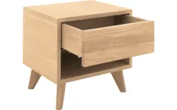 Goossens nachtkastje cosima wit eiken - 8210488-02