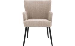 Goossens eetkamerstoel rob beige stof - 8210499-02