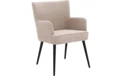 Goossens eetkamerstoel rob beige stof - 8210499-02