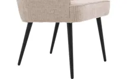 Goossens eetkamerstoel rob beige stof - 8210499-02