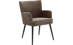 Goossens eetkamerstoel rob bruin stof - 8210500-02