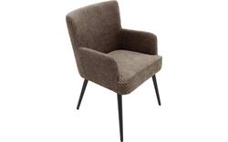 Goossens eetkamerstoel rob bruin stof - 8210500-02