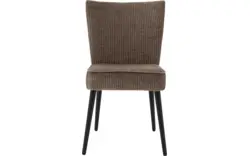 Goossens eetkamerstoel rob bruin stof - 8210507-02