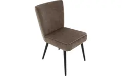 Goossens eetkamerstoel rob bruin stof - 8210507-02