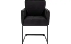 Goossens excellent eetkamerstoel tom zwart leer - 8210519-01