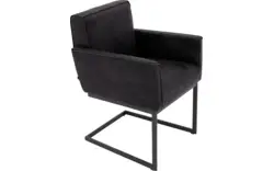 Goossens excellent eetkamerstoel tom zwart leer - 8210519-01