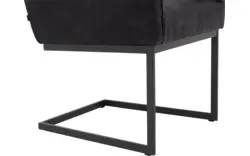 Goossens excellent eetkamerstoel tom zwart leer - 8210519-01