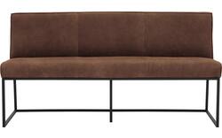 Goossens excellent eetkamerbank tom bruin leer - 8210538-02