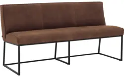 Goossens excellent eetkamerbank tom bruin leer - 8210538-02