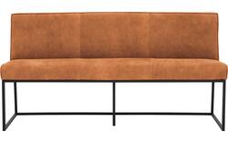 Goossens excellent eetkamerbank tom bruin leer - 8190648-02