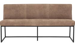Goossens excellent eetkamerbank tom bruin leer - 8210541-02