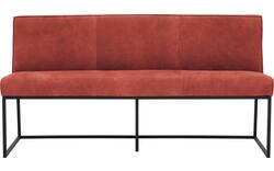 Goossens excellent eetkamerbank tom rood leer - 8210542-02