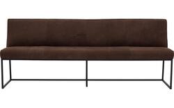 Goossens excellent eetkamerbank tom bruin leer - 8210556-02