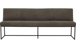 Goossens excellent eetkamerbank tom grijs leer - 8210557-02